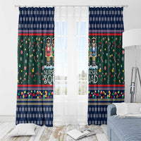 Nutcracker Squad Christmas Window Curtain with Candy Cane and Snowflake Holiday Design - Wonder Print Shop