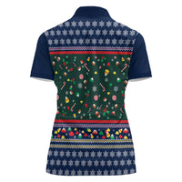 Nutcracker Squad Christmas Women Polo Shirt with Candy Cane and Snowflake Holiday Design - Wonder Print Shop