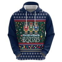 Nutcracker Squad Christmas Zip Hoodie with Candy Cane and Snowflake Holiday Design - Wonder Print Shop