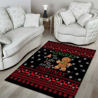 Funny Gingerbread Christmas Area Rug Hoodie with Gingers Are for Life Quote and Snowflake Pattern - Wonder Print Shop