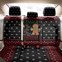 Funny Gingerbread Christmas Back Car Seat Cover Hoodie with Gingers Are for Life Quote and Snowflake Pattern - Wonder Print Shop
