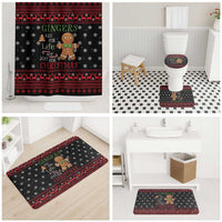 Funny Gingerbread Christmas Bathroom Set Hoodie with Gingers Are for Life Quote and Snowflake Pattern - Wonder Print Shop