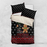 Funny Gingerbread Christmas Bedding Set Hoodie with Gingers Are for Life Quote and Snowflake Pattern - Wonder Print Shop