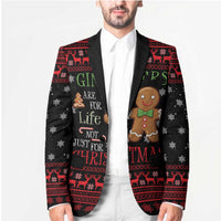 Funny Gingerbread Christmas Blazer Hoodie with Gingers Are for Life Quote and Snowflake Pattern - Wonder Print Shop