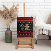 Funny Gingerbread Christmas Canvas Wall Art Hoodie with Gingers Are for Life Quote and Snowflake Pattern - Wonder Print Shop