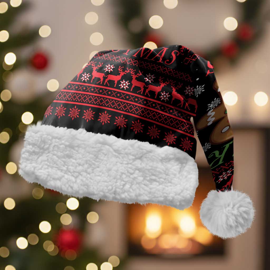 Funny Gingerbread Christmas Santa Hat Hoodie with Gingers Are for Life Quote and Snowflake Pattern - Wonder Print Shop