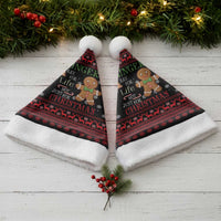 Funny Gingerbread Christmas Santa Hat Hoodie with Gingers Are for Life Quote and Snowflake Pattern - Wonder Print Shop