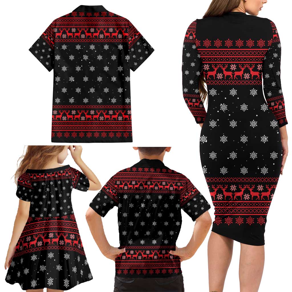 Funny Gingerbread Christmas Family Matching Long Sleeve Bodycon Dress and Hawaiian Shirt Hoodie with Gingers Are for Life Quote and Snowflake Pattern - Wonder Print Shop