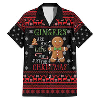 Funny Gingerbread Christmas Family Matching Mermaid Dress and Hawaiian Shirt Hoodie with Gingers Are for Life Quote and Snowflake Pattern - Wonder Print Shop