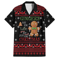 Funny Gingerbread Christmas Family Matching Puletasi and Hawaiian Shirt Hoodie with Gingers Are for Life Quote and Snowflake Pattern - Wonder Print Shop