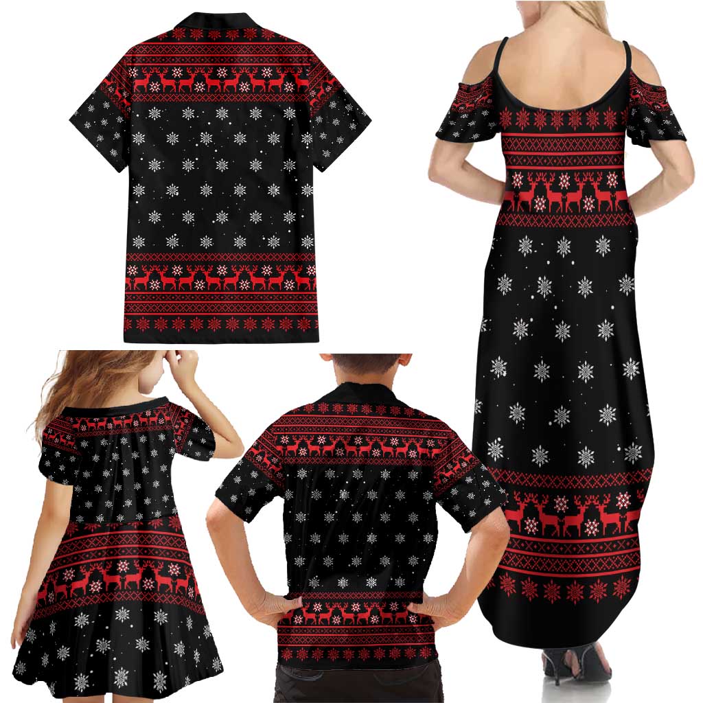 Funny Gingerbread Christmas Family Matching Summer Maxi Dress and Hawaiian Shirt Hoodie with Gingers Are for Life Quote and Snowflake Pattern - Wonder Print Shop