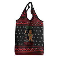 Funny Gingerbread Christmas Grocery Bag Hoodie with Gingers Are for Life Quote and Snowflake Pattern - Wonder Print Shop