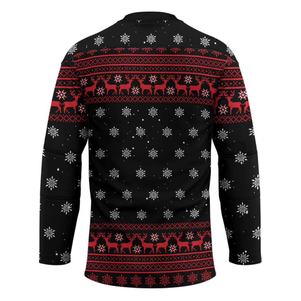 Funny Gingerbread Christmas Hockey Jersey Hoodie with Gingers Are for Life Quote and Snowflake Pattern - Wonder Print Shop