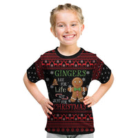 Funny Gingerbread Christmas Kid T Shirt Hoodie with Gingers Are for Life Quote and Snowflake Pattern - Wonder Print Shop