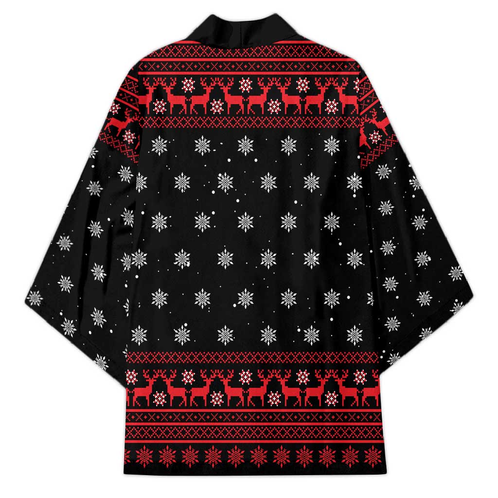 Funny Gingerbread Christmas Kimono Hoodie with Gingers Are for Life Quote and Snowflake Pattern - Wonder Print Shop