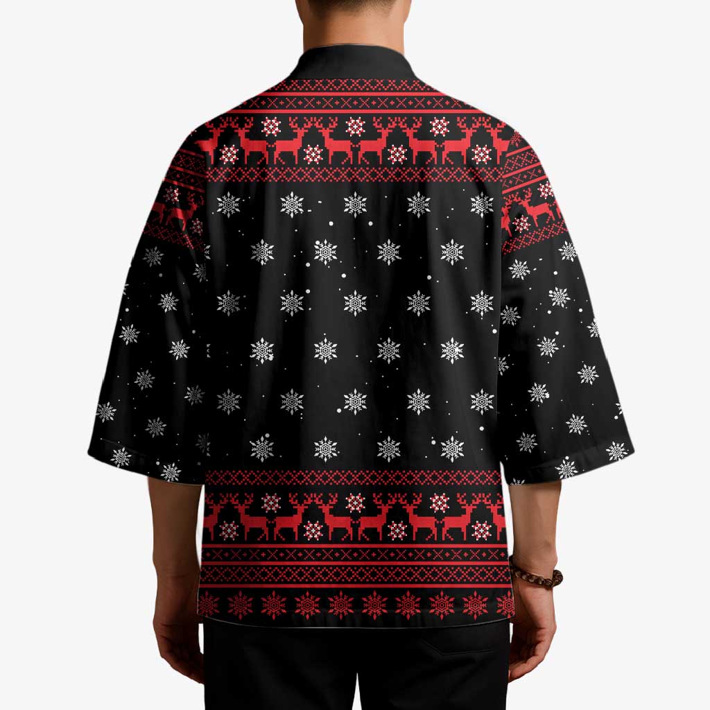 Funny Gingerbread Christmas Kimono Hoodie with Gingers Are for Life Quote and Snowflake Pattern - Wonder Print Shop