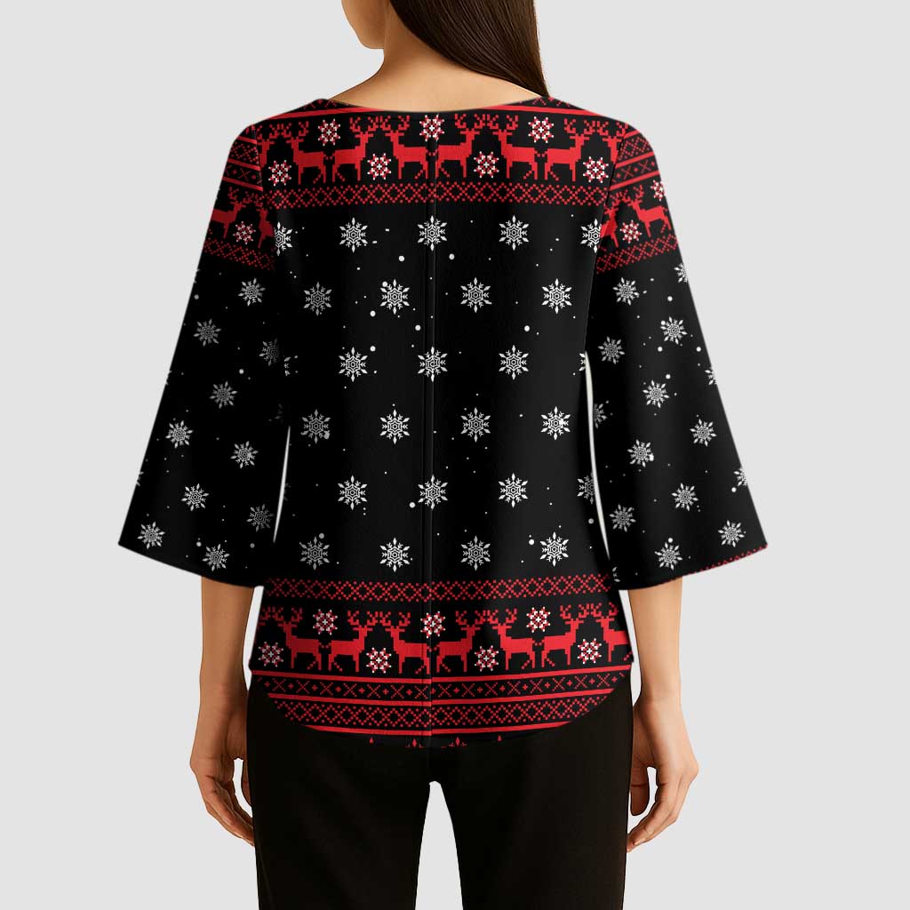 Funny Gingerbread Christmas Kimono Sleeve Blouse Hoodie with Gingers Are for Life Quote and Snowflake Pattern - Wonder Print Shop