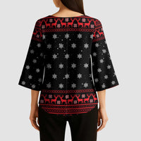 Funny Gingerbread Christmas Kimono Sleeve Blouse Hoodie with Gingers Are for Life Quote and Snowflake Pattern - Wonder Print Shop