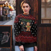 Funny Gingerbread Christmas Ugly Christmas Sweater Hoodie with Gingers Are for Life Quote and Snowflake Pattern - Wonder Print Shop