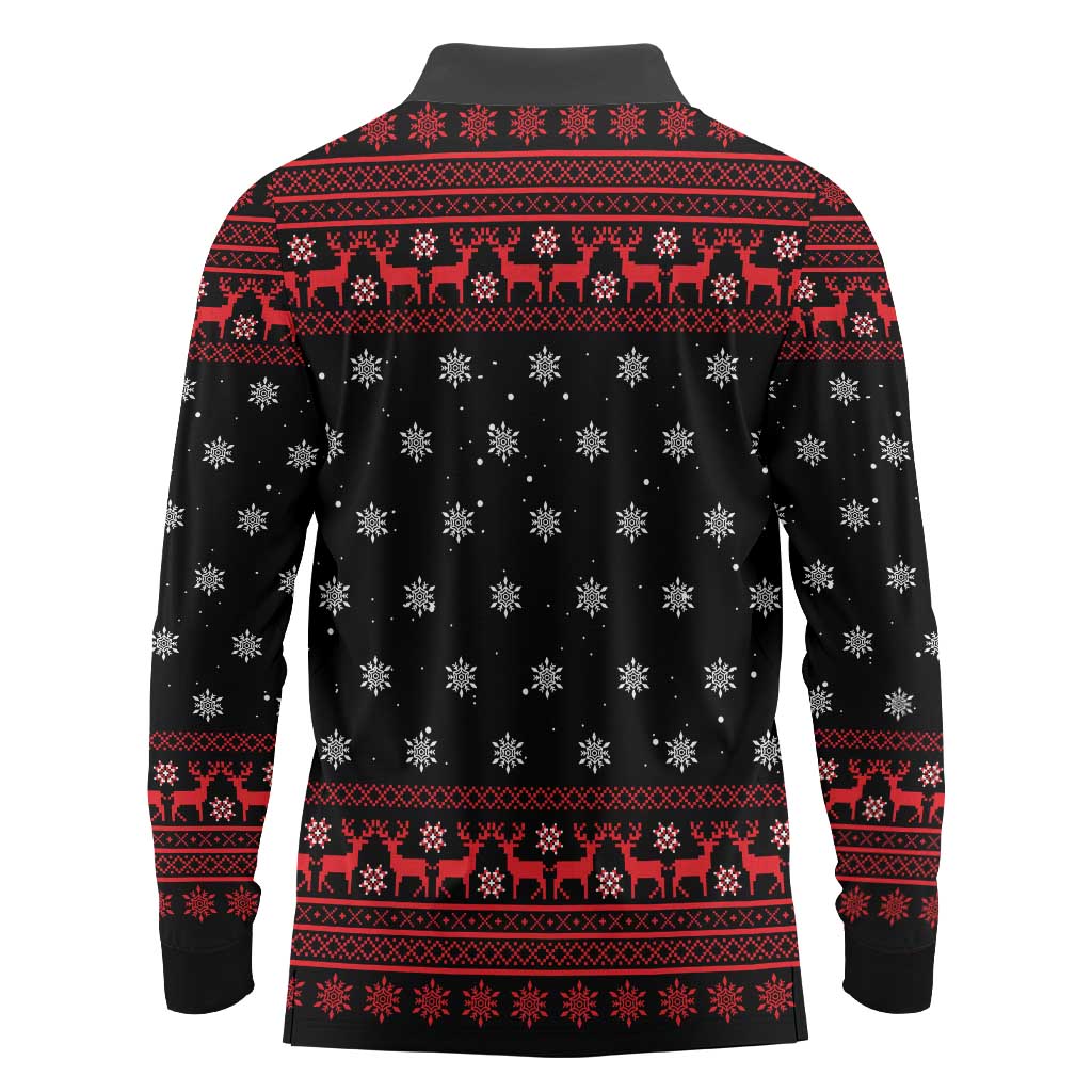 Funny Gingerbread Christmas Long Sleeve Polo Shirt Hoodie with Gingers Are for Life Quote and Snowflake Pattern - Wonder Print Shop