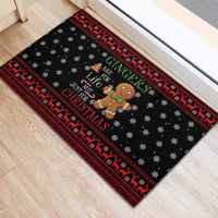 Funny Gingerbread Christmas Rubber Doormat Hoodie with Gingers Are for Life Quote and Snowflake Pattern - Wonder Print Shop