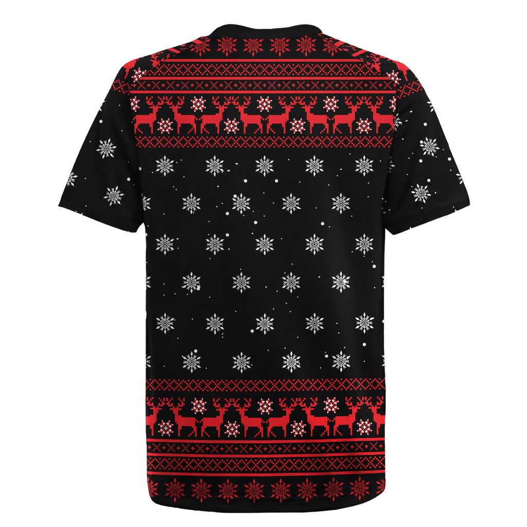 Funny Gingerbread Christmas Rugby Jersey Hoodie with Gingers Are for Life Quote and Snowflake Pattern - Wonder Print Shop