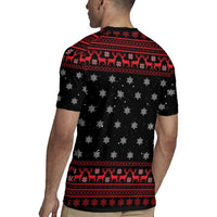 Funny Gingerbread Christmas Rugby Jersey Hoodie with Gingers Are for Life Quote and Snowflake Pattern - Wonder Print Shop