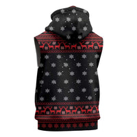 Funny Gingerbread Christmas Sleeveless Zip Hoodie Hoodie with Gingers Are for Life Quote and Snowflake Pattern - Wonder Print Shop