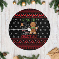 Funny Gingerbread Christmas Tree Skirt Hoodie with Gingers Are for Life Quote and Snowflake Pattern - Wonder Print Shop