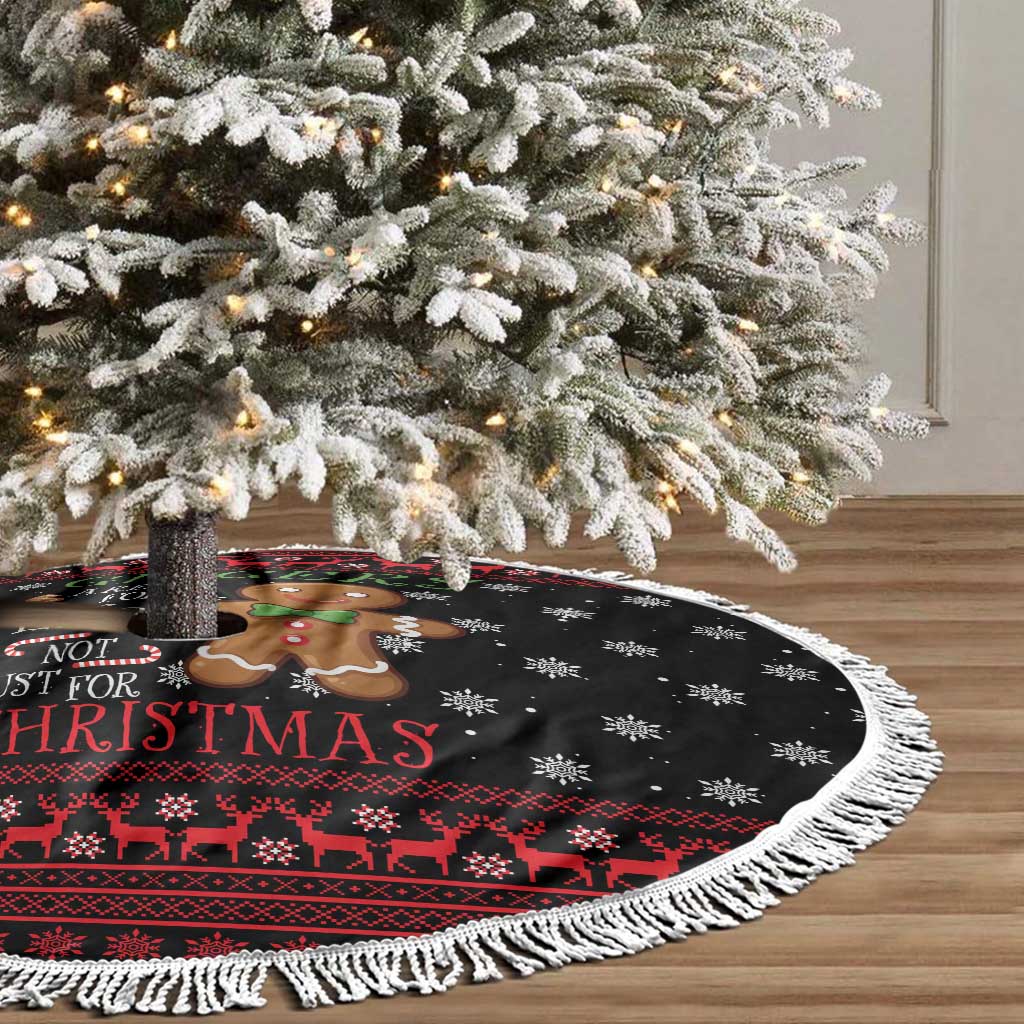 Funny Gingerbread Christmas Tree Skirt Hoodie with Gingers Are for Life Quote and Snowflake Pattern - Wonder Print Shop