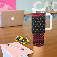 Funny Gingerbread Christmas Tumbler With Handle Hoodie with Gingers Are for Life Quote and Snowflake Pattern - Wonder Print Shop
