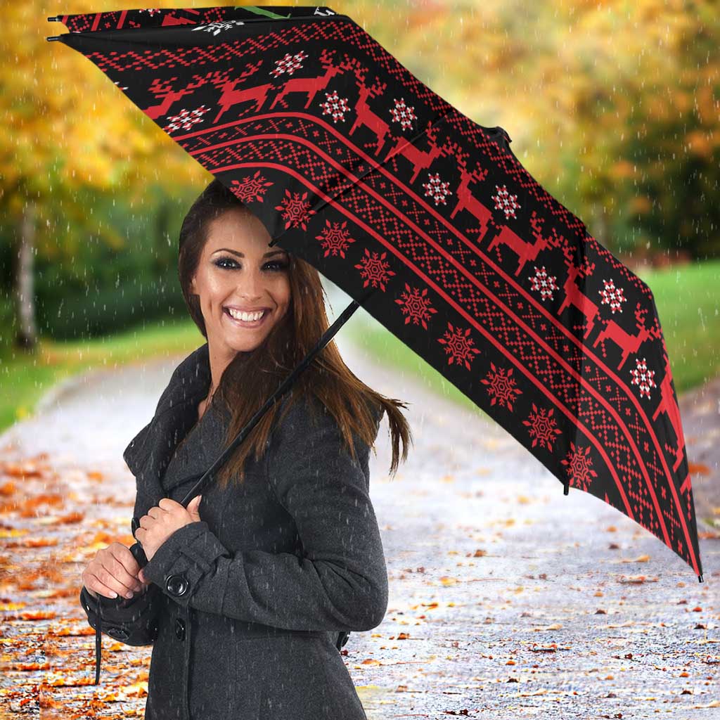 Funny Gingerbread Christmas Umbrella Hoodie with Gingers Are for Life Quote and Snowflake Pattern - Wonder Print Shop