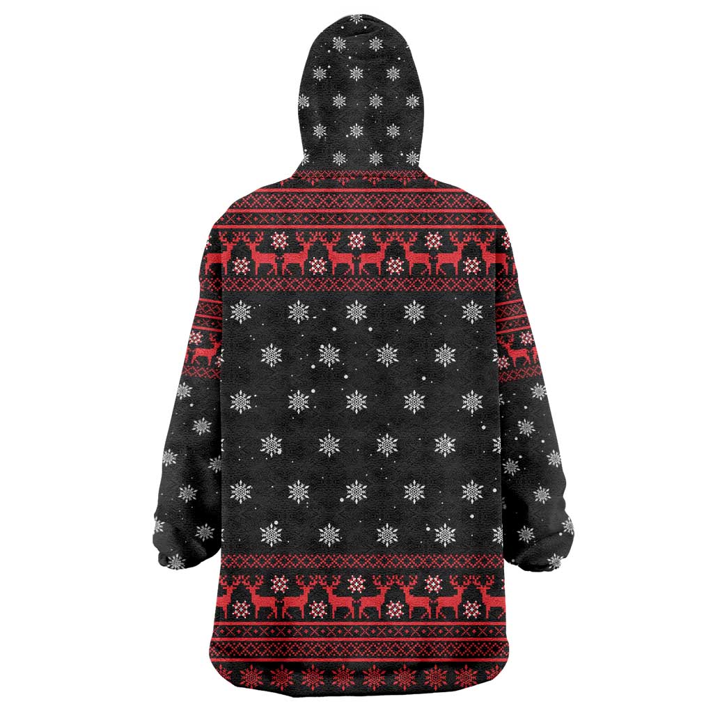 Funny Gingerbread Christmas Wearable Blanket Hoodie Hoodie with Gingers Are for Life Quote and Snowflake Pattern - Wonder Print Shop