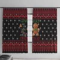 Funny Gingerbread Christmas Window Curtain Hoodie with Gingers Are for Life Quote and Snowflake Pattern - Wonder Print Shop