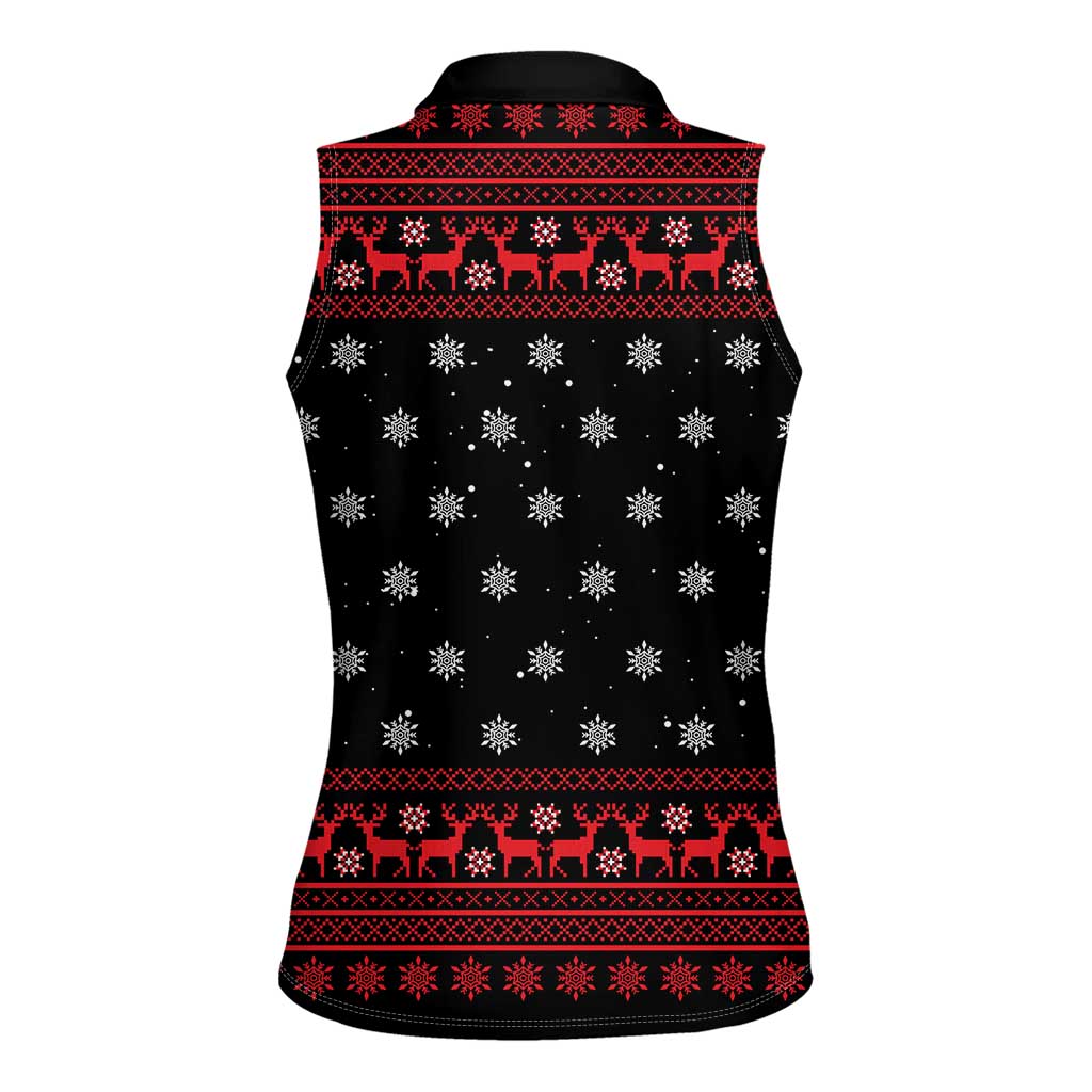 Funny Gingerbread Christmas Women Sleeveless Polo Shirt Hoodie with Gingers Are for Life Quote and Snowflake Pattern - Wonder Print Shop