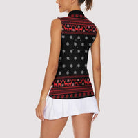 Funny Gingerbread Christmas Women Sleeveless Polo Shirt Hoodie with Gingers Are for Life Quote and Snowflake Pattern - Wonder Print Shop