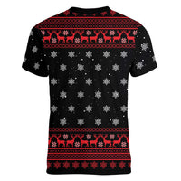 Funny Gingerbread Christmas Women V-Neck T-Shirt Hoodie with Gingers Are for Life Quote and Snowflake Pattern - Wonder Print Shop