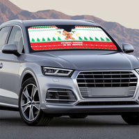 Funny Fitness Cookie Christmas Auto Sun Shade with Gingerbread Design and Holiday Pattern - Wonder Print Shop