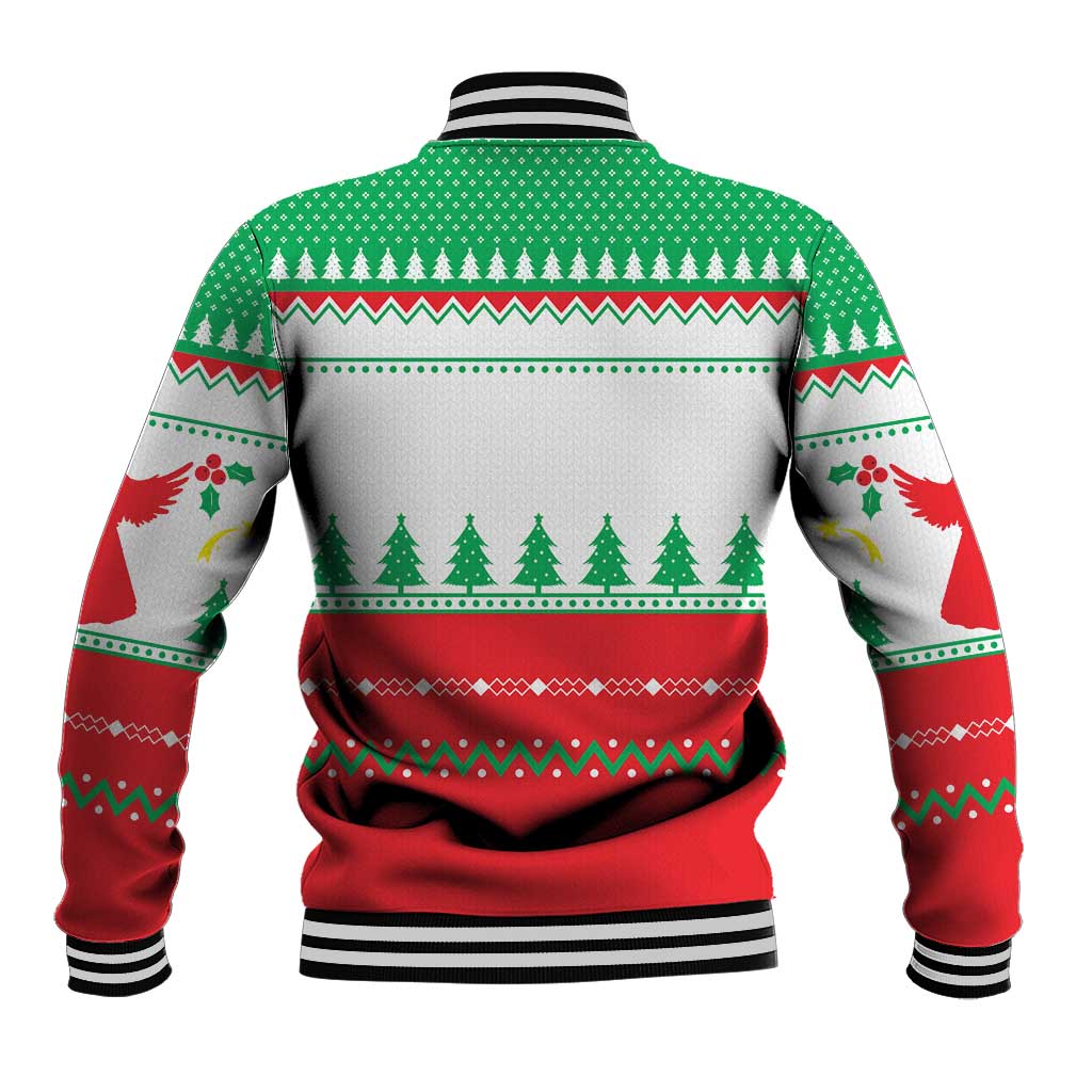 Funny Fitness Cookie Christmas Baseball Jacket with Gingerbread Design and Holiday Pattern - Wonder Print Shop