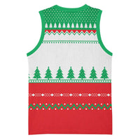 Funny Fitness Cookie Christmas Basketball Jersey with Gingerbread Design and Holiday Pattern - Wonder Print Shop