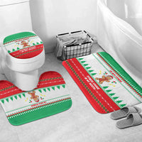 Funny Fitness Cookie Christmas Bathroom Set with Gingerbread Design and Holiday Pattern - Wonder Print Shop