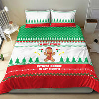 Funny Fitness Cookie Christmas Bedding Set with Gingerbread Design and Holiday Pattern - Wonder Print Shop