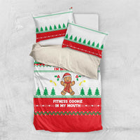 Funny Fitness Cookie Christmas Bedding Set with Gingerbread Design and Holiday Pattern - Wonder Print Shop