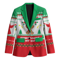 Funny Fitness Cookie Christmas Blazer with Gingerbread Design and Holiday Pattern - Wonder Print Shop