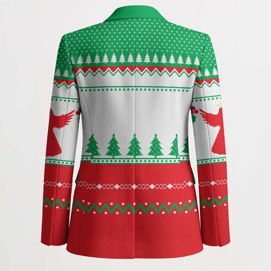 Funny Fitness Cookie Christmas Blazer with Gingerbread Design and Holiday Pattern - Wonder Print Shop