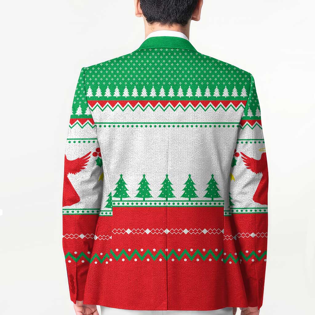 Funny Fitness Cookie Christmas Blazer with Gingerbread Design and Holiday Pattern - Wonder Print Shop