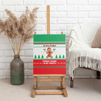 Funny Fitness Cookie Christmas Canvas Wall Art with Gingerbread Design and Holiday Pattern - Wonder Print Shop