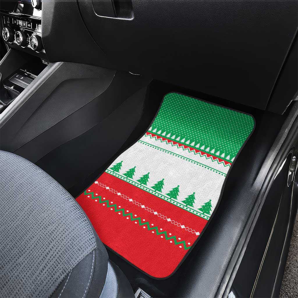 Funny Fitness Cookie Christmas Car Mats with Gingerbread Design and Holiday Pattern - Wonder Print Shop