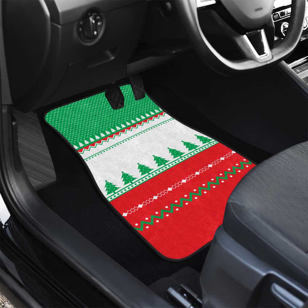 Funny Fitness Cookie Christmas Car Mats with Gingerbread Design and Holiday Pattern - Wonder Print Shop