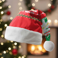Funny Fitness Cookie Christmas Santa Hat with Gingerbread Design and Holiday Pattern - Wonder Print Shop